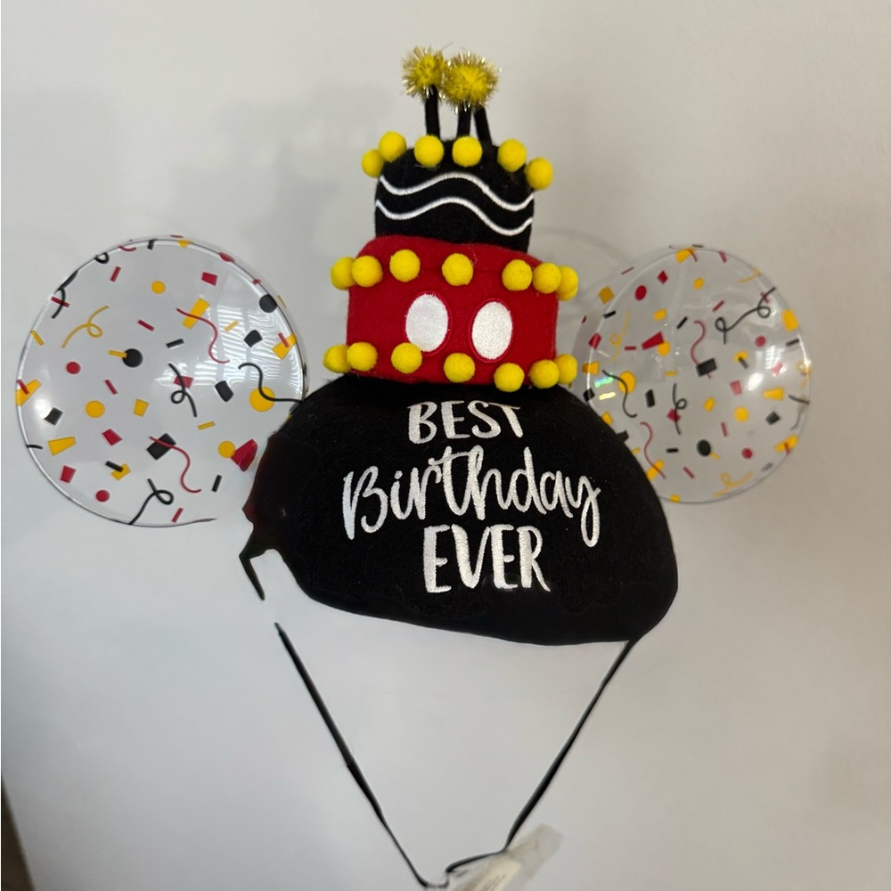 Disney Red and Black Mickey Ears Hat
